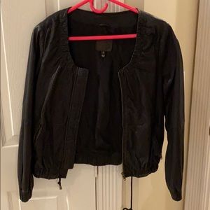 Joie black leather jacket